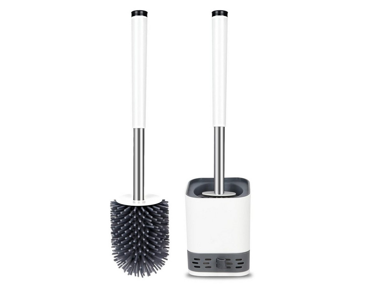 FELIXLEO WC-Reinigungsbürste WC Bürste Silikon mit Behälter Schnelltrocknend Wandmontage, (1-tlg) von FELIXLEO