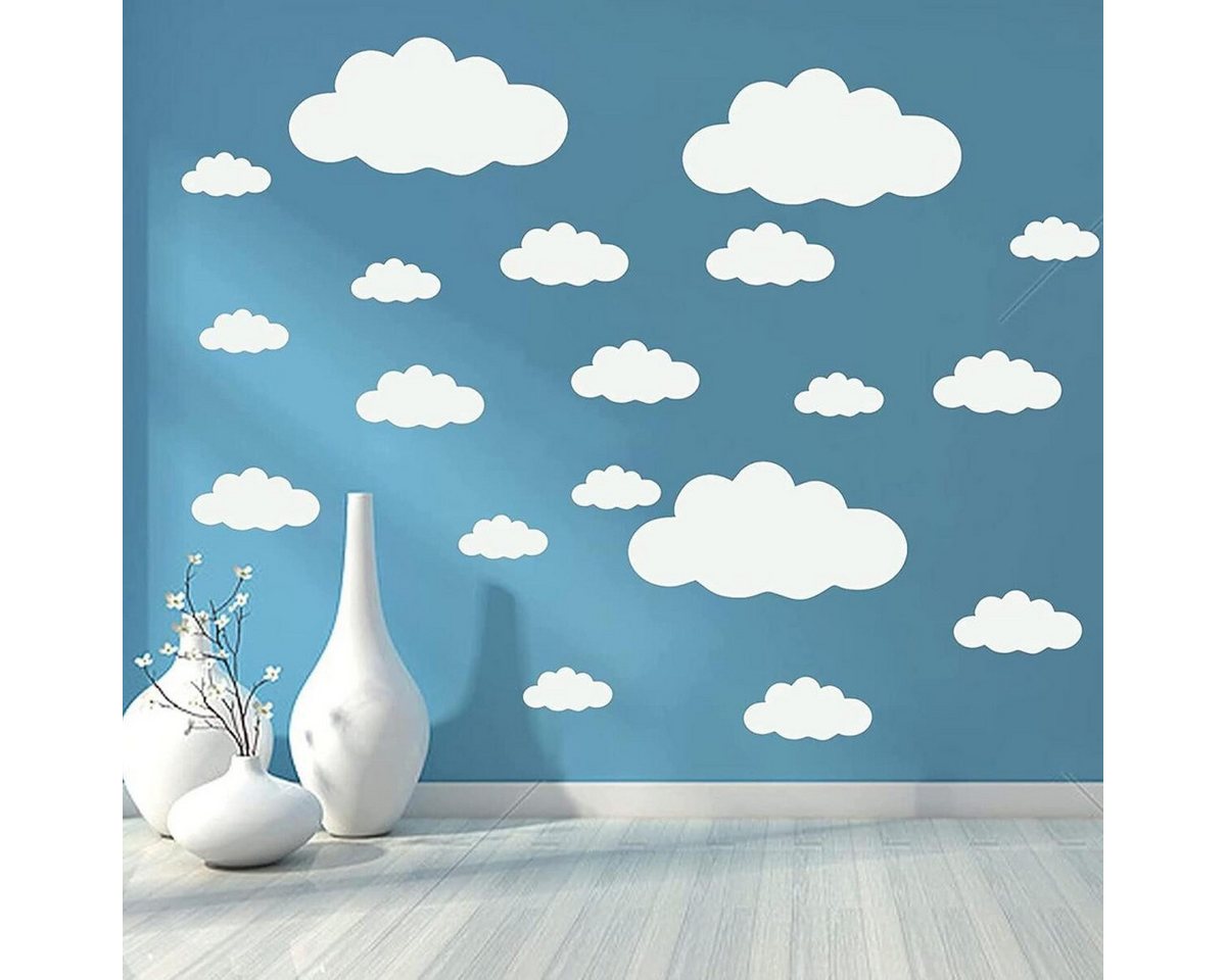 FELIXLEO Wandtattoo Große Wolken-Wandaufkleber, DIY Vinyl Wandtattoo für Kinderzimmer (3 St) von FELIXLEO