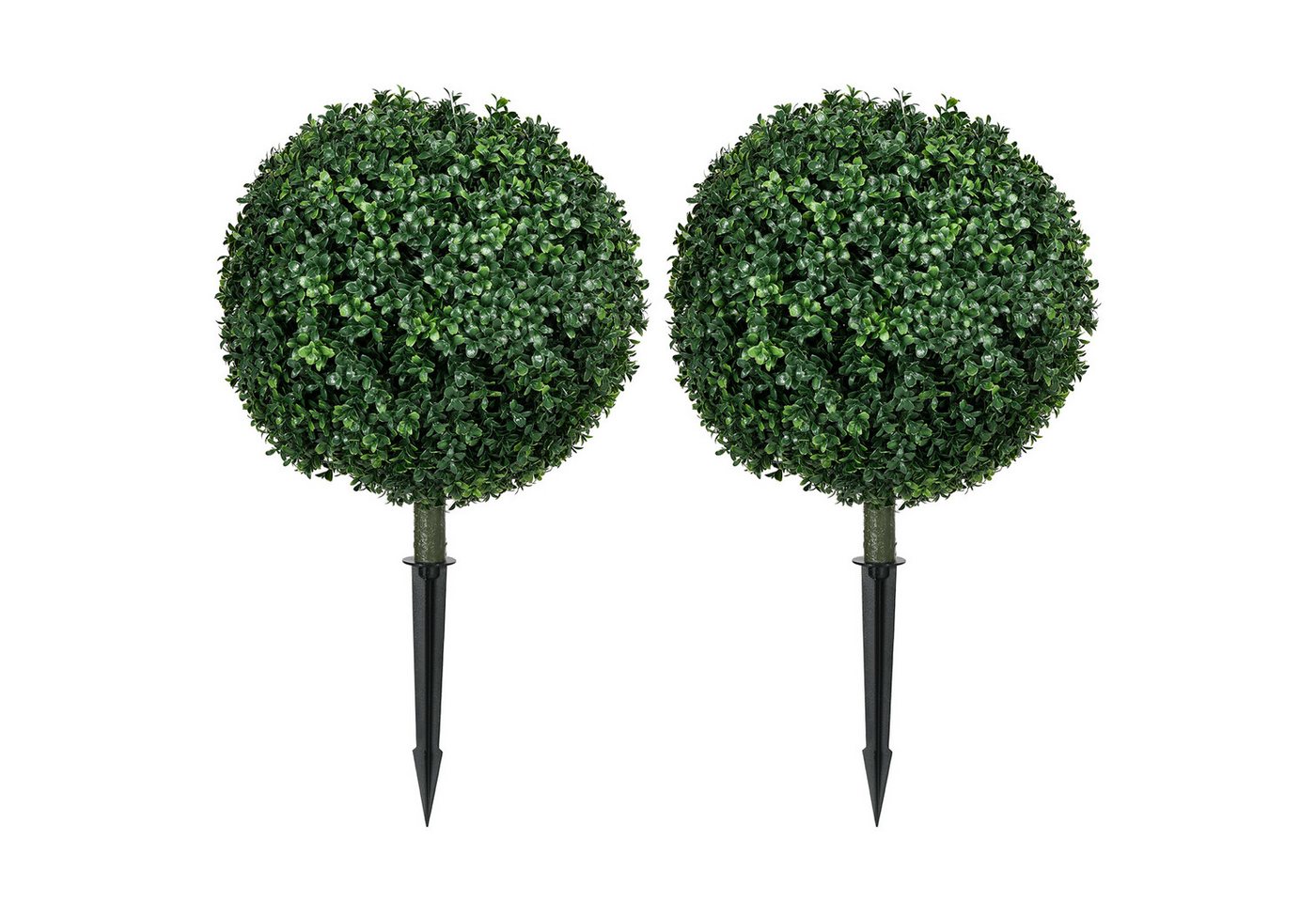Kunstpflanze Buchsbaum künstlich 70cm 2er Set UV Schutz mit Bodenpfählen, FELIXLEO Kunstpflanze Buchsbaum künstlich 70cm 2er Set UV Schutz mit Bodenpfählen, FELIXLEO von FELIXLEO