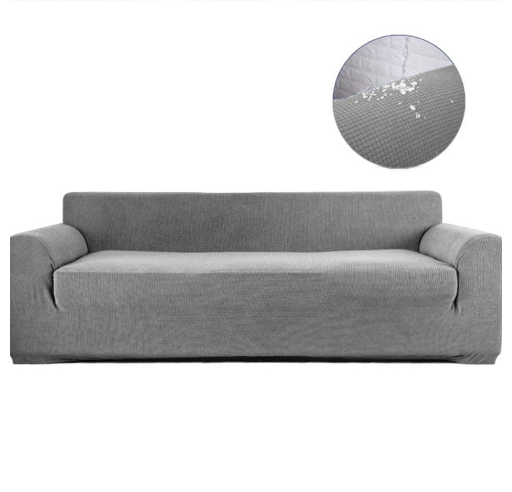 Sofahusse Sofabezug High Stretch Moderne Sofaüberwurf(3 Sitzer, Hellgrau), FELIXLEO von FELIXLEO