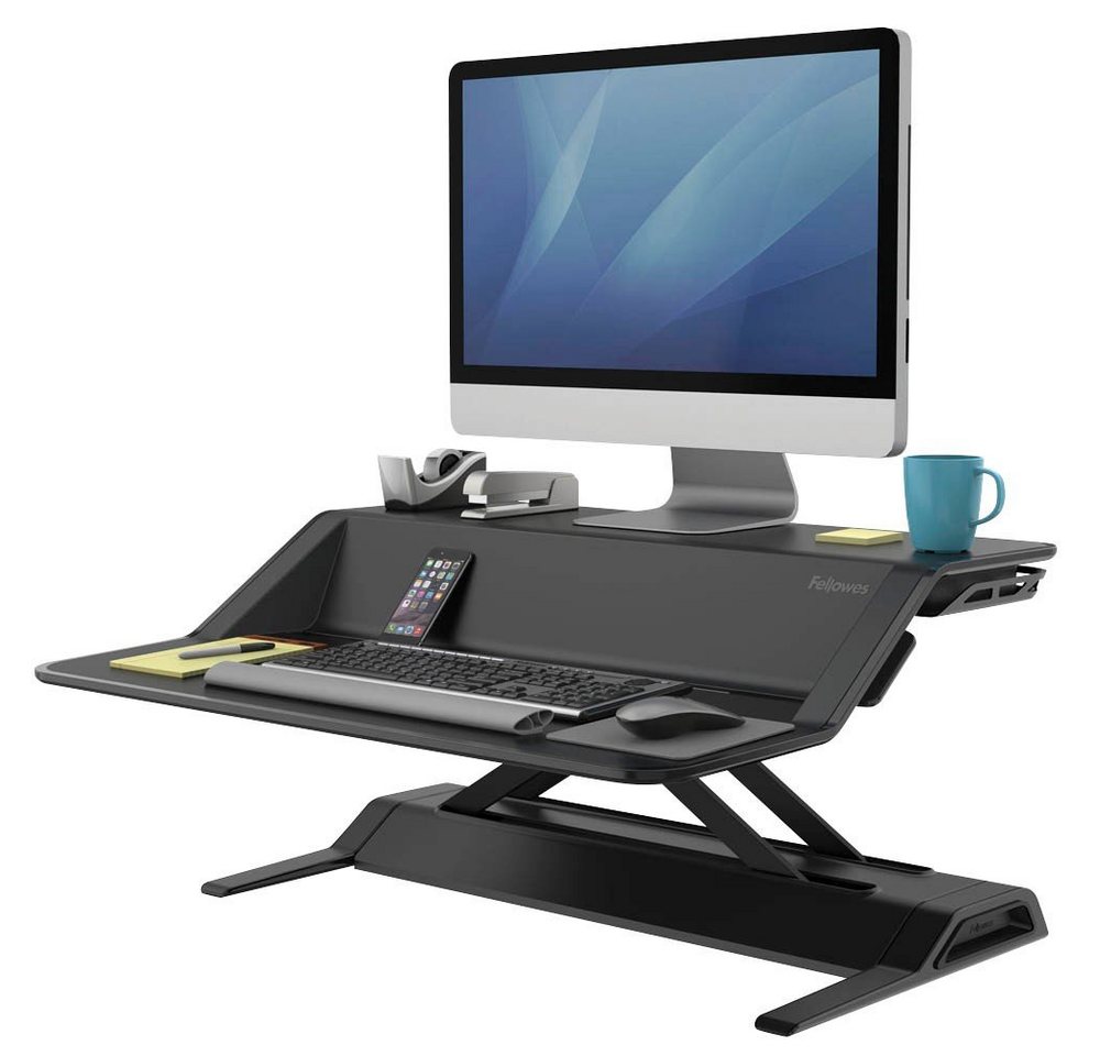 FELLOWES Tischaufsatz Fellowes® 00079 Sitz-Steh Workstation LOTUS hvst. 22 Stufen - schwarz von FELLOWES