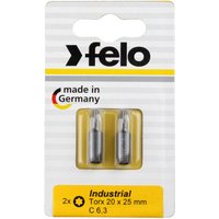 Felo Bit, Industrie C 6,3 x 25mm, 2 Stk auf Karte 2x Tx 30 von FELO