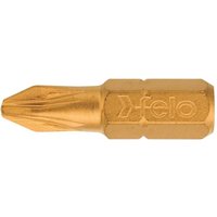 Professioneller deutscher Kreuzschlitz-Bit PZ 2 FELO - 25 mm / TIN von FELO