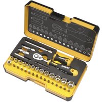 R-go xl Inch - Werkzeugsatz 1/4 mit ergonic Ratsche, Bits, Steckschlüsseleinsätzen Inch und Zubeh von FELO