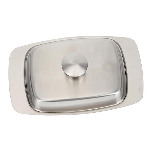 FELTECHELECTR 1 Stück Butterplatte im Europäischen Stil mit Deckel für Butter Käse und Desserts Praktische Aufbewahrung für Zuhause und Feiern von FELTECHELECTR