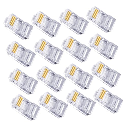 FELTECHELECTR 100 Stück Cata Ethernet Kabel Stecker Pass Through Netzwerkstecker mit Vergoldeten Kontakten Stabiler Clip Biegbar Geeignet für Cate Kabel Einfache Installation Zuverlässige FELTECHELECTR 100 Stück Cata Ethernet Kabel Stecker Pass Through Netzwerkstecker mit Vergoldeten Kontakten Stabiler Clip Biegbar Geeignet für Cate Kabel Einfache Installation Zuverlässige von FELTECHELECTR