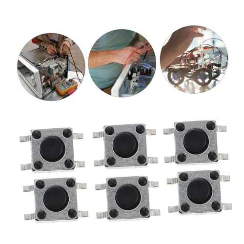 FELTECHELECTR 100 Stück Teiliges Micro Tactile Push Button Switch Sortiment Momentane Druckschalter Installieren Langlebig für Elektronische Projekte und Schaltungen von FELTECHELECTR