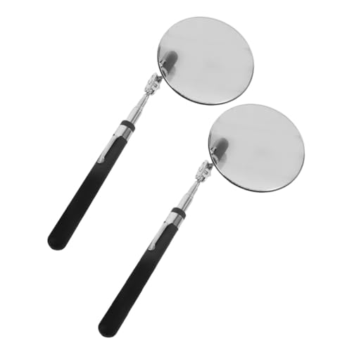 FELTECHELECTR 2 Stück Teiliges Ausziehbares Inspektionsspiegel Großem Edelstahlspiegel Flexiblem Teleskoparm Rutschfestem Griff für Fahrzeug Mechanikerinspektionen für Schwer Zugängliche von FELTECHELECTR