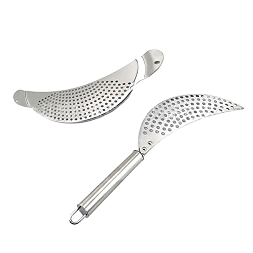 FELTECHELECTR 2 Stück Topfsieb Mondform mit Griff Rostfrei Korrosionsbeständig Leicht Spülmaschinengeeignet Passend für Töpfe und Pfannen Küchensieb zum Abtropfen von Pasta und Gemüse FELTECHELECTR 2 Stück Topfsieb Mondform mit Griff Rostfrei Korrosionsbeständig Leicht Spülmaschinengeeignet Passend für Töpfe und Pfannen Küchensieb zum Abtropfen von Pasta und Gemüse von FELTECHELECTR