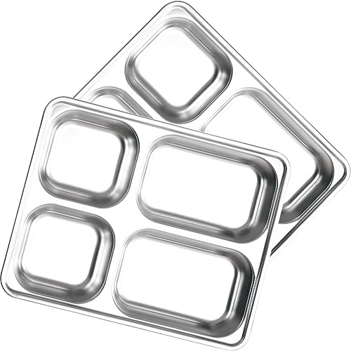 FELTECHELECTR 2 Stück Trennplatten für Tiefe Food Teiler für Schule Camping und Restaurants Fächer Langlebig und Leicht zu Reinigen von FELTECHELECTR