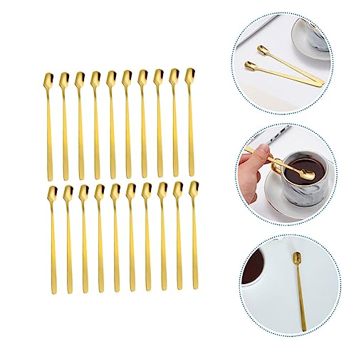 FELTECHELECTR 20 Stück Teiliges Edelstahl Kaffeespatellöffel Quadratischer Kopf Langlebig Rostfrei Poliert Glatte Oberfläche Vielseitig für Haushalt Bar Eiswürfel und Rühren FELTECHELECTR 20 Stück Teiliges Edelstahl Kaffeespatellöffel Quadratischer Kopf Langlebig Rostfrei Poliert Glatte Oberfläche Vielseitig für Haushalt Bar Eiswürfel und Rühren von FELTECHELECTR