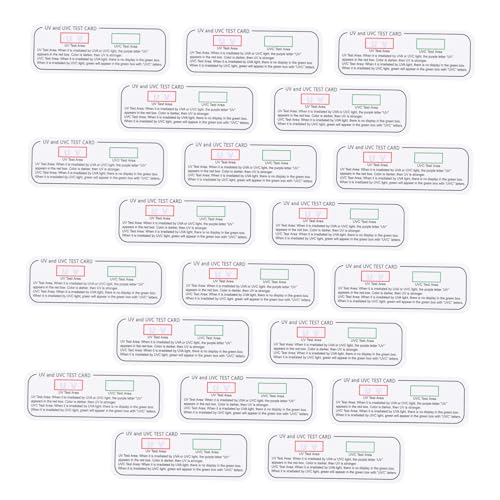 FELTECHELECTR Uv-erkennungsaufkleber 20 Uv-testkarten Für Lichtwellenlängen Pvc-material von FELTECHELECTR