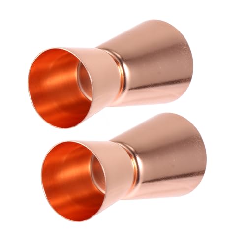 FELTECHELECTR 2er Set Edelstahl Jigger Cocktail Messbecher Doppelköpfige 15/30ml Messbecher Für Cocktails Rose Gold Präzise Messung Für Bar Und Zuhause von FELTECHELECTR