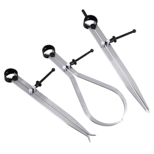 FELTECHELECTR 3 Stk. Teiliges Messschieber-set mit Feineinstellung Innen Außendurchmesser Messwerkzeug Divider Caliper aus Kohlenstoffstahl für Präzises Messen und Übertragen von Abständen und FELTECHELECTR 3 Stk. Teiliges Messschieber-set mit Feineinstellung Innen Außendurchmesser Messwerkzeug Divider Caliper aus Kohlenstoffstahl für Präzises Messen und Übertragen von Abständen und von FELTECHELECTR