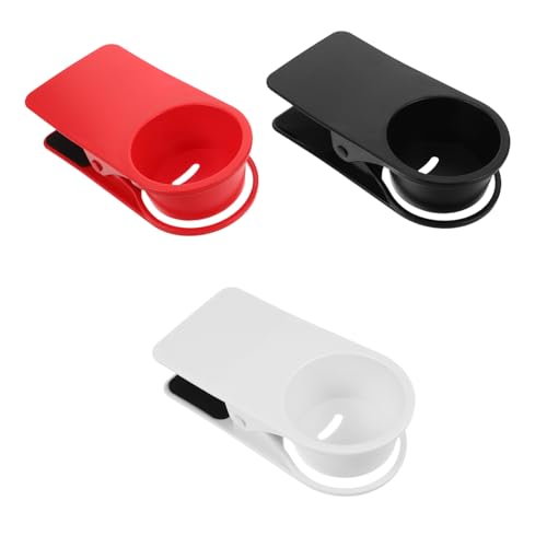 FELTECHELECTR 3 Stück Clip Becherhalter aus Strapazierfähigem Kunststoff Kreativer Getränkehalter für Schreibtisch Büro Zuhause und Auto Stabiler Tragbarer Clip für Kaffee Saft von FELTECHELECTR