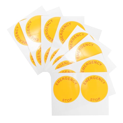 FELTECHELECTR 8 Blatt Notfall stoppschild Aufkleber Selbstklebend Hochsichtbar Industrie Maschinen Warnhinweis für Werkstatt Lager Sicherheitskennzeichnung FELTECHELECTR 8 Blatt Notfall stoppschild Aufkleber Selbstklebend Hochsichtbar Industrie Maschinen Warnhinweis für Werkstatt Lager Sicherheitskennzeichnung von FELTECHELECTR