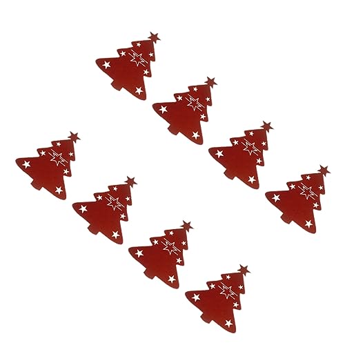 FELTECHELECTR 8 Stücke Weihnachten Baum Besteck Abdeckung Taschen Rot Weihnachten Baum Set für Weihnachten Abendessen Parteien von FELTECHELECTR