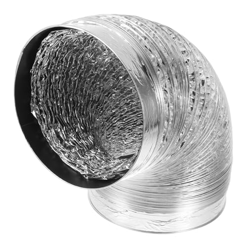 FELTECHELECTR Aluminium Doppelschicht Entlüftungsschlauch Flexibler Abluftschlauch für Effiziente Rauchentfernung Isoliert Langlebig für Dunstabzugshauben von FELTECHELECTR