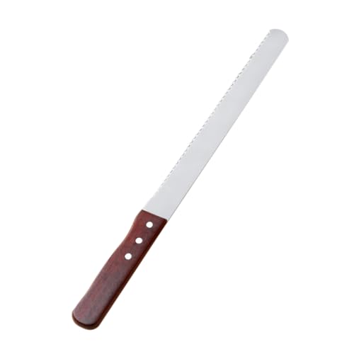 FELTECHELECTR Edelstahl Brotschneider Mit Ergonomischem Holzgriff Verstellbarer Brotschneider Für Gleichmäßige Scheiben Für Kuchen Toast Und Brot Langlebig Und Rostfrei Für Backen Und von FELTECHELECTR