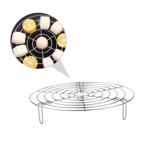 FELTECHELECTR Edelstahl Dampfgarer Einsatz Rostfreier Lebensmittelechter Dampfhalter mit Erhöhter Standfußkonstruktion Stabiler Vielseitiger Topfeinsatz für Gesundes Dampfgaren im Haushalt von FELTECHELECTR