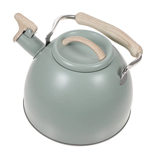 FELTECHELECTR Edelstahl Wasserkocher Mit Pfeif-funktion Teekessel Für Induktion Gas Und Elektroherde Ergonomischer Griff Für Optimalen Komfort Und Für Zuhause Büro Camping Und Picknick von FELTECHELECTR