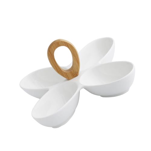 FELTECHELECTR Elegante Keramik Snack Platten Im Japanischen Stil Trockenobst Aufbewahrungsfach Dessert Obst Platte Set von FELTECHELECTR