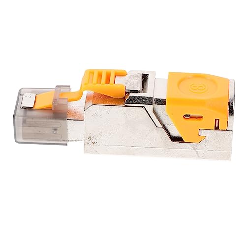 FELTECHELECTR Ethernet Connector Pass Through Cat Werkzeugloser Netzwerkstecker für Gigabit und Gigabit Netzwerke Kompatibel mit Laptop Router Smart Tv Fach Geschirmt Vergoldet für Einfache von FELTECHELECTR