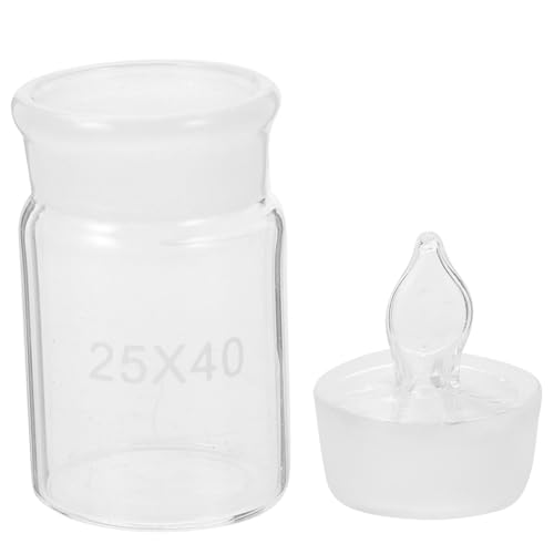 FELTECHELECTR Glasflasche Mit Bügelverschluss Probenbehälter Wägeflasche Mit Deckel Laborausrüstung Für Präzise Gewichtsmessungen Sichere Probenlagerung Transparentes Design von FELTECHELECTR