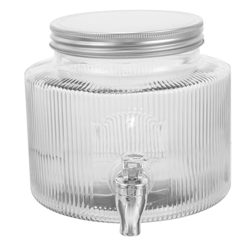 FELTECHELECTR Getränkespender Aus Glas Mit Zapfhahn 2 8 L Vorratsglas Aus Glas Für Cocktails von FELTECHELECTR