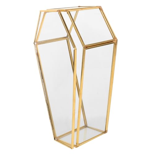 FELTECHELECTR Gothic Glas Sarg Schmuckschatulle Für Halloween Deko Truhe Für Ringe Erinnerungsstücke Und Kleine Gegenstände Detailreiche Verarbeitung Einzigartiges Design Für Sammler von FELTECHELECTR