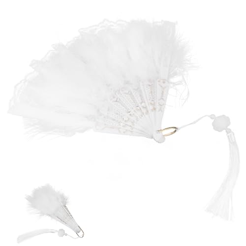 FELTECHELECTR Handfächer Spitze Leicht Stabiles Design Damen Tanz Fächer Vintage Hochzeit Brautfächer Elegant für Party und Geschenk von FELTECHELECTR