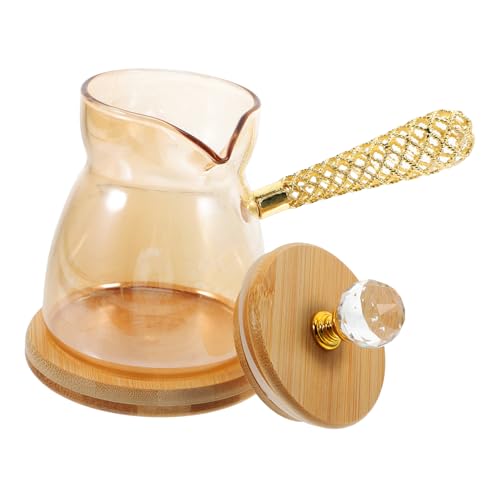 FELTECHELECTR Handgefertigte Kaffeekanne 350 Ml Glas- Mit Griff Türkischer Kaffeekessel Elegante Wohndekoration von FELTECHELECTR