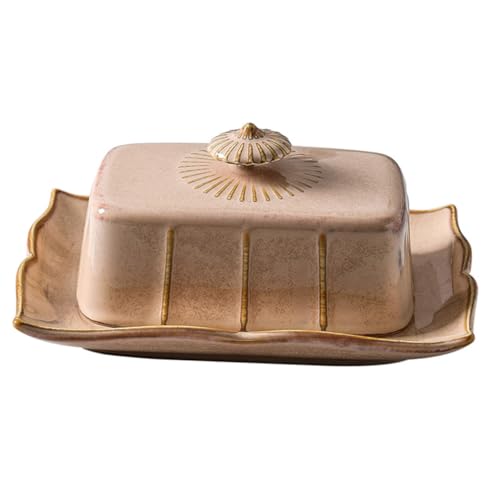 FELTECHELECTR Keramische Butterplatte mit Deckel Hitzebeständig Mikrowellengeeignet Rechteckiges für Butter Käse und Snacks Stilvoller Küchenhelfer für Frische Aufbewahrung FELTECHELECTR Keramische Butterplatte mit Deckel Hitzebeständig Mikrowellengeeignet Rechteckiges für Butter Käse und Snacks Stilvoller Küchenhelfer für Frische Aufbewahrung von FELTECHELECTR