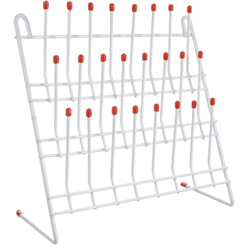 FELTECHELECTR Trockengestell Für Röhrchen Gestell Zum Trocknen Von Metallröhrchen Abtropfgestell Trockengestell Für Laborbecher von FELTECHELECTR