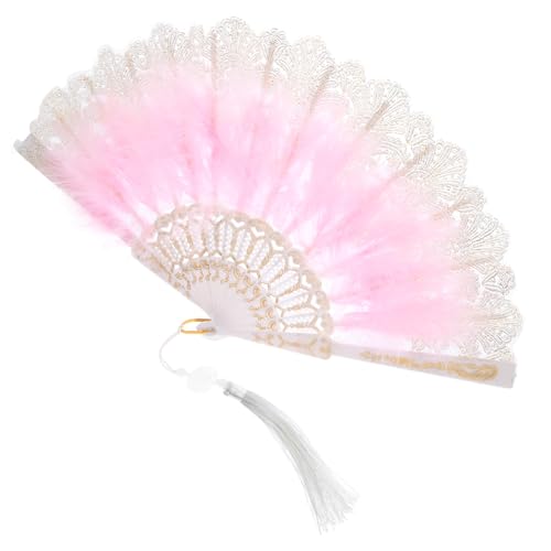 FELTECHELECTR Plume Fächer Handfächer Vintage Stil Bestickter Feder Fächer Faltbarer Damen Handventilator für Hochzeit Party Tanz Kostüm Leicht Tragbar und Elegant FELTECHELECTR Plume Fächer Handfächer Vintage Stil Bestickter Feder Fächer Faltbarer Damen Handventilator für Hochzeit Party Tanz Kostüm Leicht Tragbar und Elegant von FELTECHELECTR