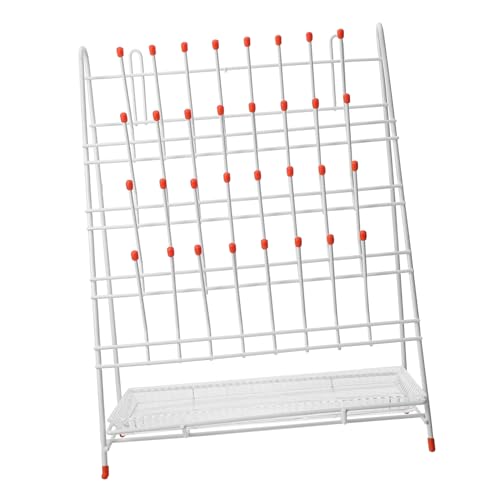 FELTECHELECTR Reagenzglas Trockengestell mit Steckplätzen Robustes Abtropfgestell für Laboranwendungen Langlebige Eisenkonstruktion Platzsparendes Design Effiziente Organisation von FELTECHELECTR