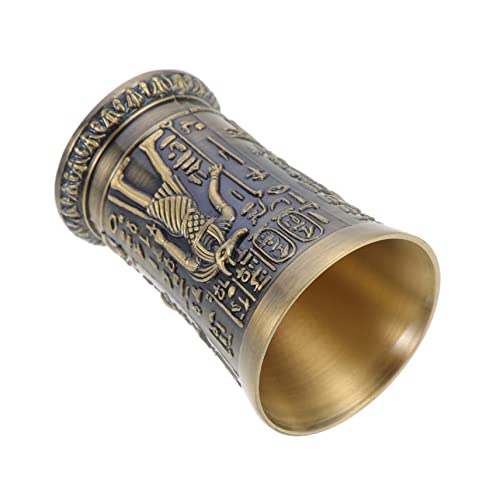 FELTECHELECTR Retro Ägyptisches Weinglas Metallbecher Vintage Cocktail Cup für Hochwertiger Trinkbecher für Partys und Besondere Anlässe von FELTECHELECTR