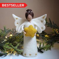 Einzigartige Nadel Gefilzte Familie Schutzengel Baumspitze - Weihnachtsdekoration von FELTGIFTCrafts