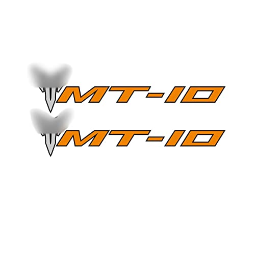 FEMEIN 2 X Motorrad Für Yamaha MT-10 Mt10 Mt 10 Körper Rad Helm Dekoration Universal Logo Aufkleber Aufkleber (Color : Reflective orange) von FEMEIN