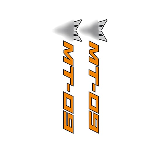 FEMEIN 2 X Motorrad Körper Rad Helm Dekoration Universal Logo Aufkleber Aufkleber Für Yamaha MT-09 Mt09 Mt 09 (Color : Reflective orange) von FEMEIN
