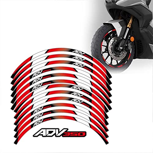 FEMEIN ADV350 Reflektierendes Motorradzubehör Für Honda ADV350 ADV 350 Radaufkleber Auf Der Innenseite des Nabenaufklebers Felgenstreifenband (Color : 1 UK) von FEMEIN