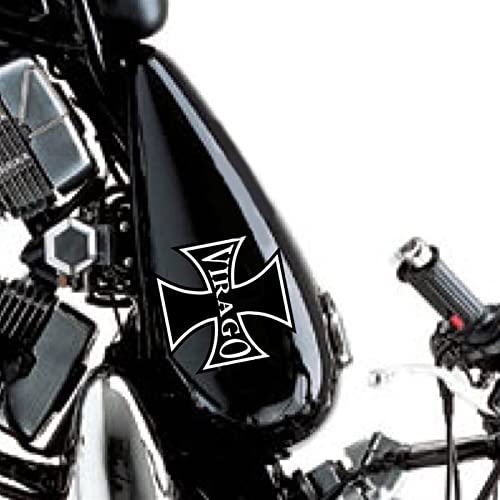 FEMEIN Kreuz Aufkleber Verkleidung Aufkleber Kraftstofftank Aufkleber Vinyl Aufkleber Für Yamaha XV250 XV400 XV535 Virago von FEMEIN