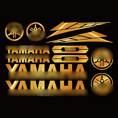 FEMEIN Reflektierender Vinyl-Aufkleber Xmax 300 400 Nmax 125 155 160 Tmax 500 530 560 Motorrad-Logo-Aufkleber Für Yamaha (Color : Bright Gold 1) von FEMEIN