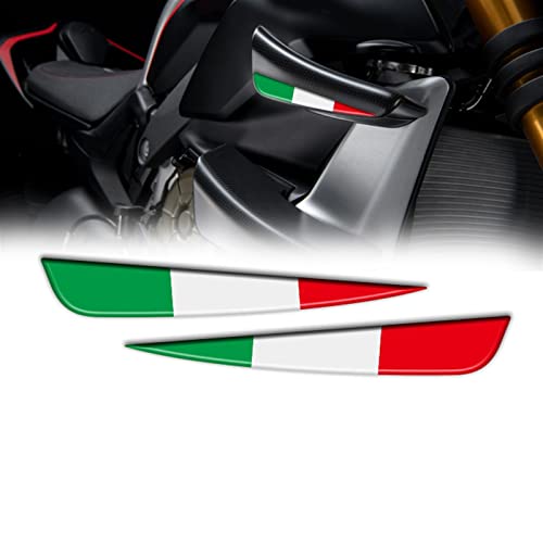 Für Ducati Streetfighter V4 V4S V4SP Italienische Tricolor-Flaggen Für Flügel 3D Winglet Flank Sticker Decal von FEMEIN