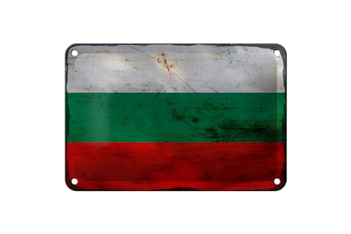 FEMER Blechschild Flagge Bulgariens 18x12cm Flag Bulgaria Rost FEMER Blechschild Flagge Bulgariens 18x12cm Flag Bulgaria Rost von FEMER