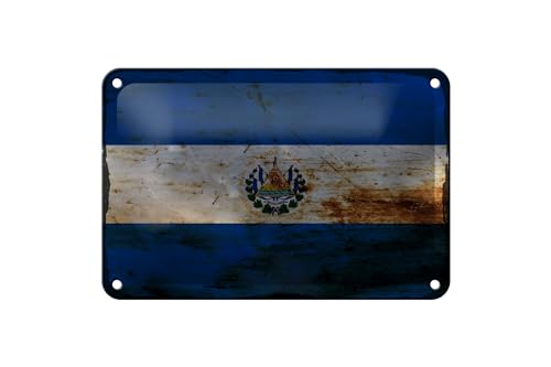FEMER Blechschild Flagge EL Salvadors 18x12cm EL Salvador Rost FEMER Blechschild Flagge EL Salvadors 18x12cm EL Salvador Rost von FEMER