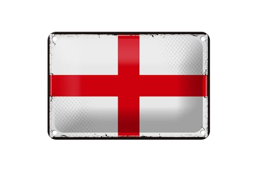 FEMER Blechschild Flagge England 18x12cm Retro Flag of England FEMER Blechschild Flagge England 18x12cm Retro Flag of England von FEMER