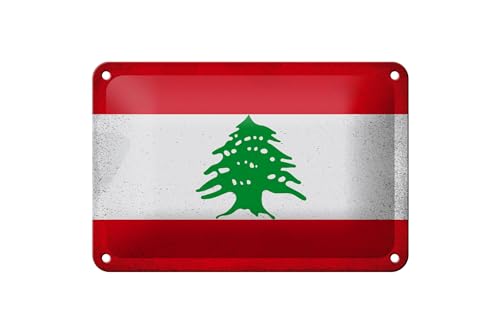 FEMER Blechschild Flagge Libanon 18x12cm Flag of Lebanon Vintage Dekoration FEMER Blechschild Flagge Libanon 18x12cm Flag of Lebanon Vintage Dekoration von FEMER