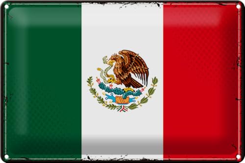 FEMER Blechschild Flagge Mexiko 30x20cm Retro Flag of Mexico FEMER Blechschild Flagge Mexiko 30x20cm Retro Flag of Mexico von FEMER