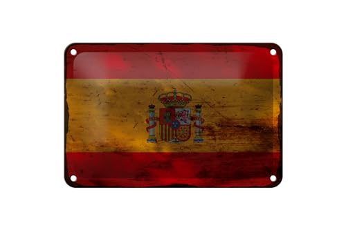 FEMER Blechschild Flagge Spanien 18x12cm Flag of Spain Rost Dekoration FEMER Blechschild Flagge Spanien 18x12cm Flag of Spain Rost Dekoration von FEMER